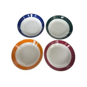 Vintage Ceramic Bowl La Primula Italy Ringed  Bowls Set Of 4